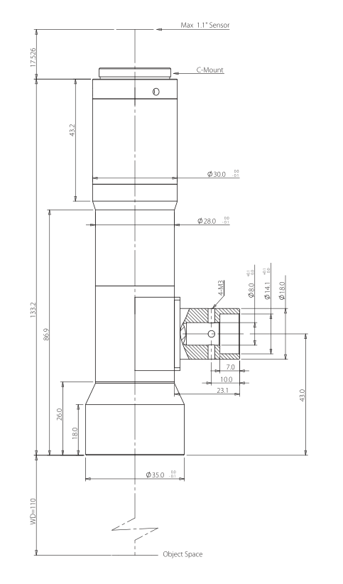 LS-TCL-2428 dimensions (mm)