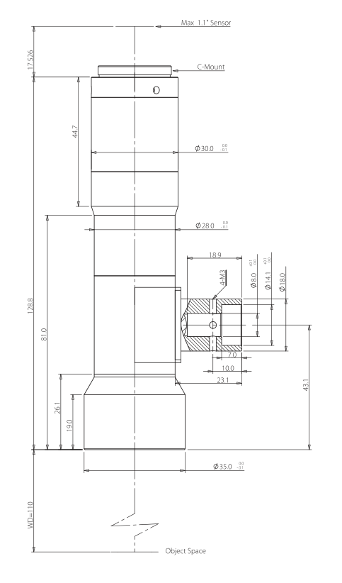 LS-TCL-2426 dimensions (mm)