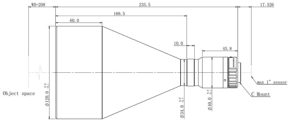 LS-TCL-2448 dimensions (mm)