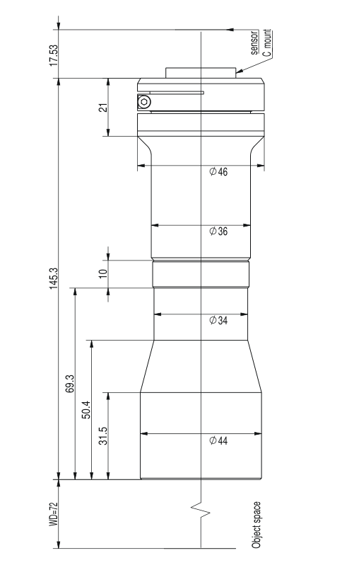 LS-TCL-2459 dimensions (mm)