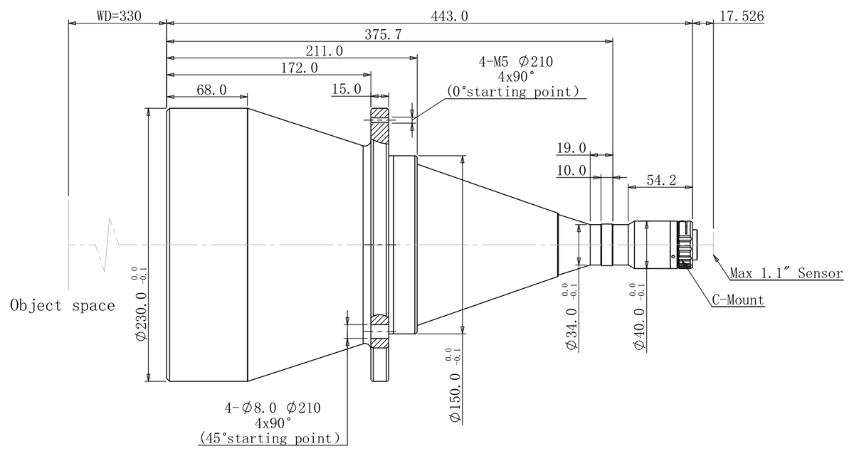 LS-TCL-2477 dimensions (mm)