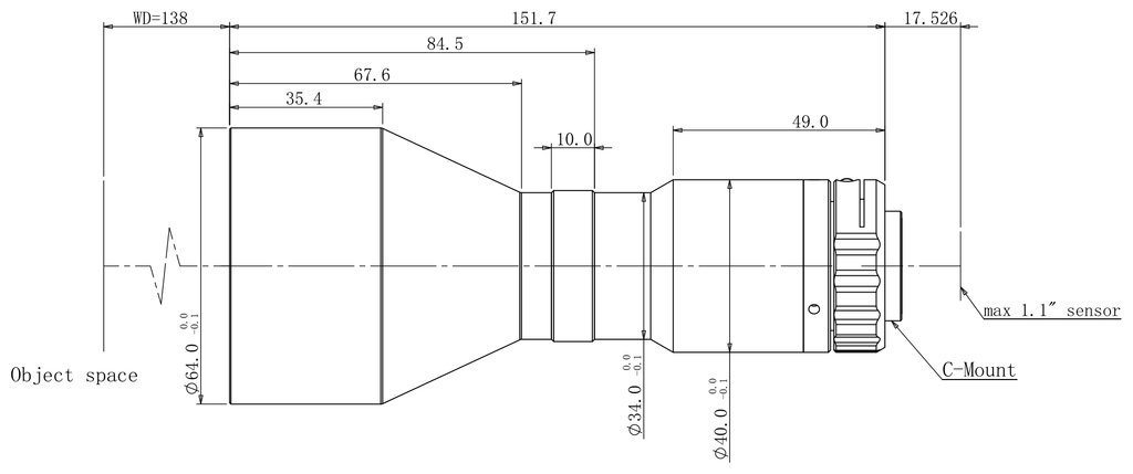 LS-TCL-2463 dimensions (mm)