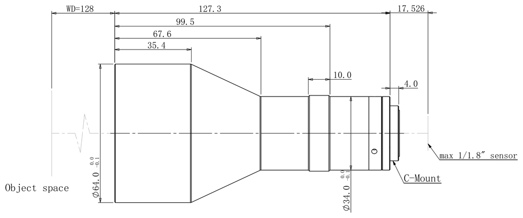 LS-TCL-2503 dimensions (mm)