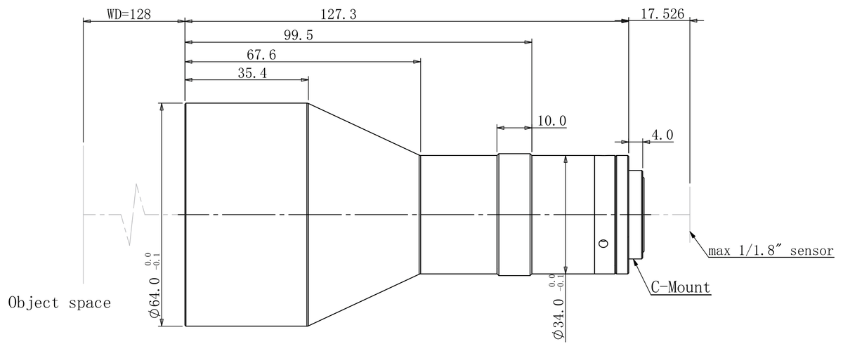 LS-TCL-2503 dimensions (mm)