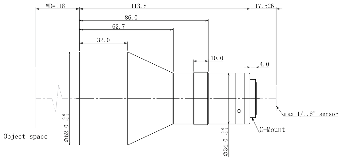 LS-TCL-2501 dimensions (mm)