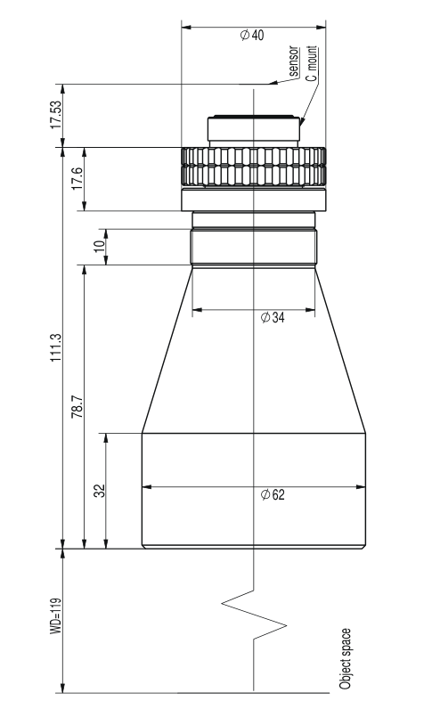 LS-TCL-2538 dimensions (mm)
