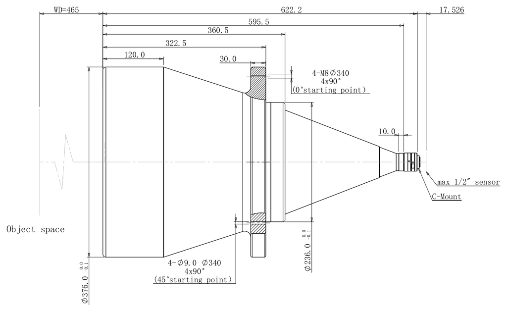 LS-TCL-2555 dimensions (mm)