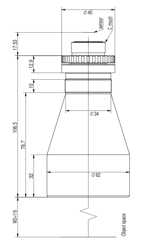 LS-TCL-2572 dimensions (mm)