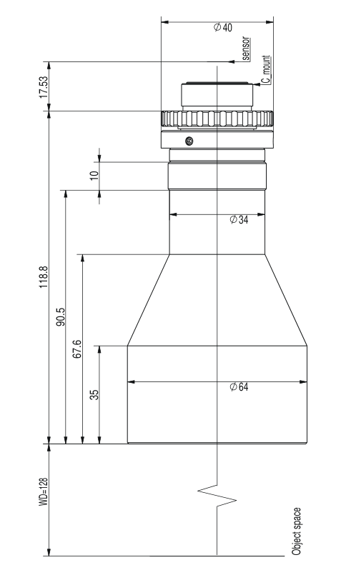 LS-TCL-2574 dimensions (mm)