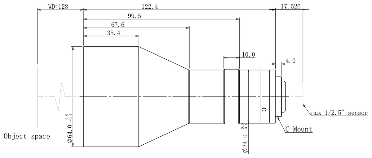 LS-TCL-2573 dimensions (mm)