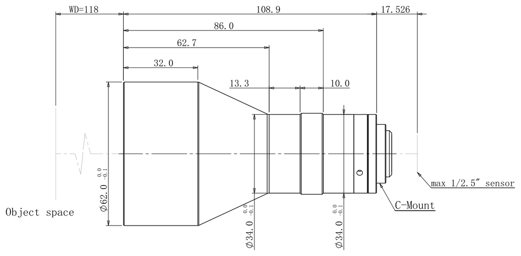 LS-TCL-2571 dimensions (mm)