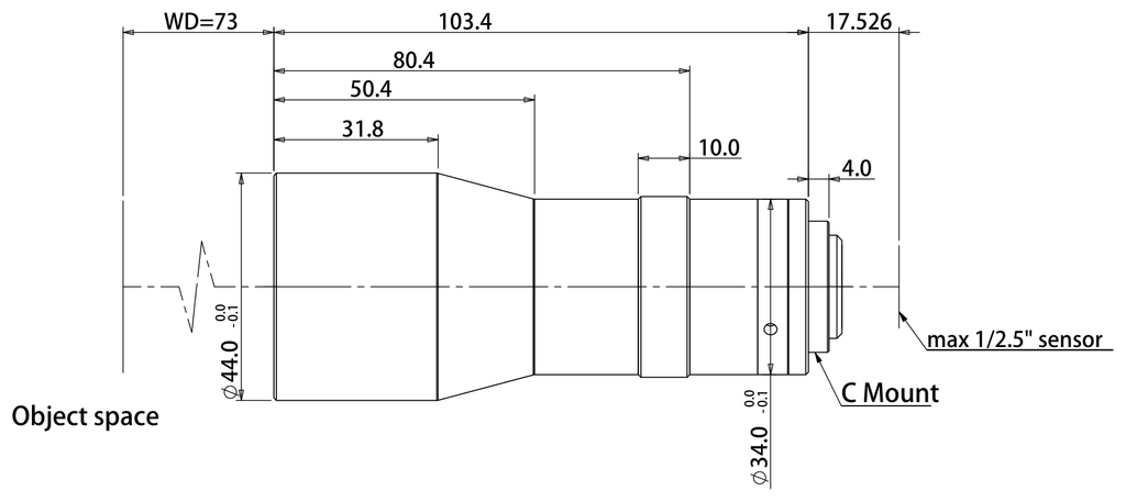 LS-TCL-2567 dimensions (mm)