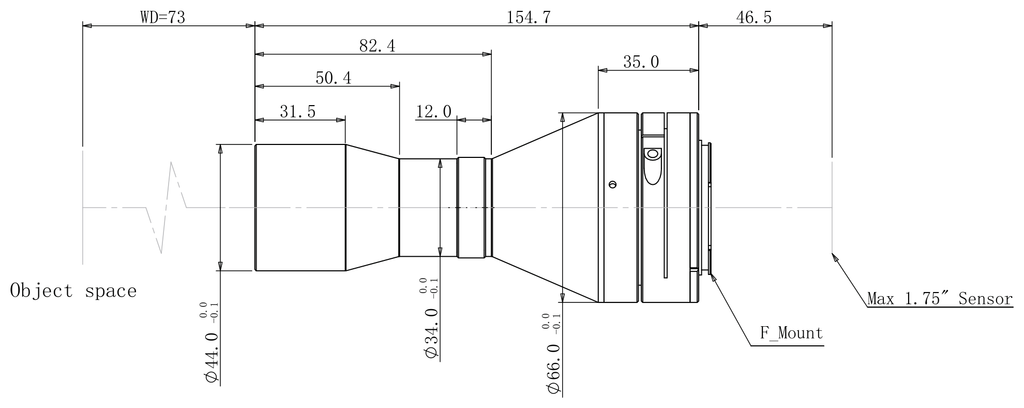 LS-TCL-2644 dimensions (mm)
