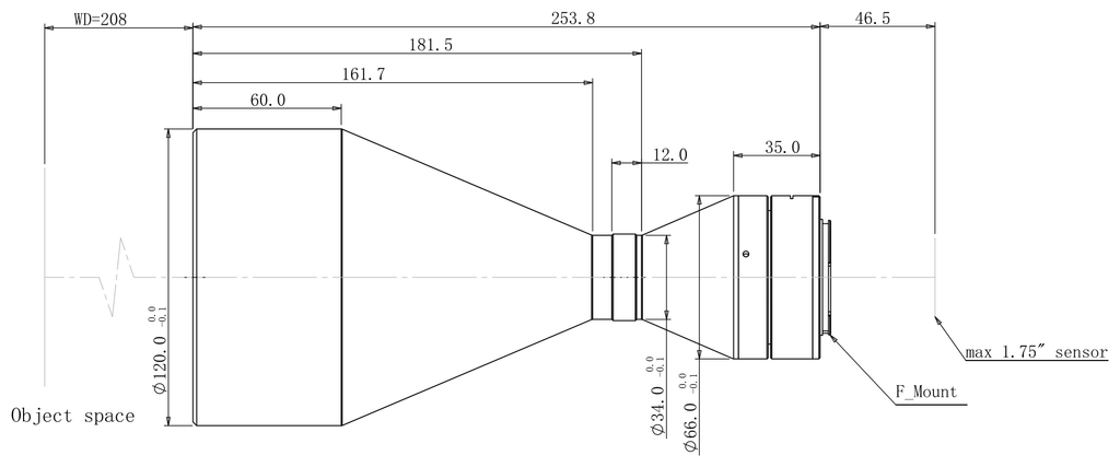 LS-TCL-2635 dimensions (mm)