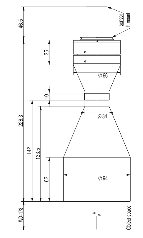 LS-TCL-2633 dimensions (mm)