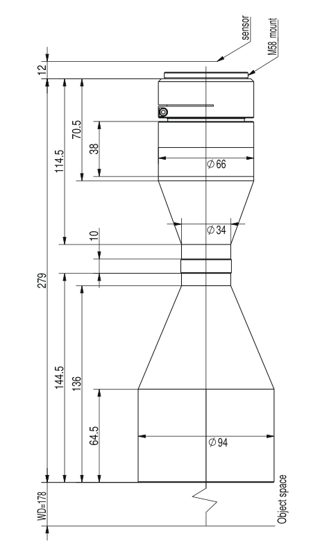 LS-TCL-2664 dimensions (mm)