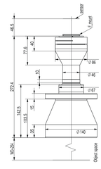LS-TCL-2735 dimensions (mm)