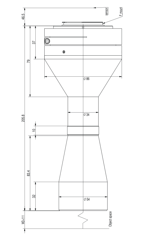 LS-TCL-2723 dimensions (mm)