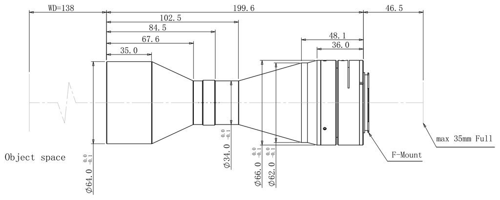 LS-TCL-2742 dimensions (mm)