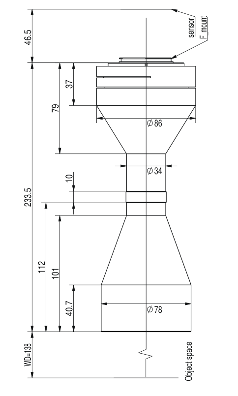 LS-TCL-2728 dimensions (mm)