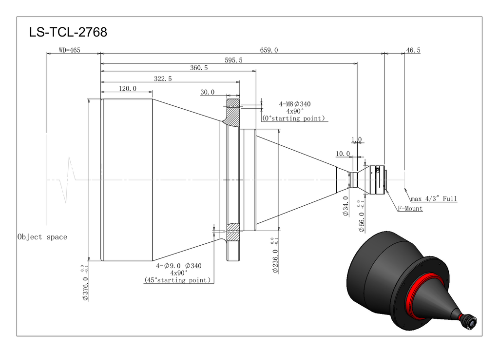 LS-TCL-2768 dimensions (mm)