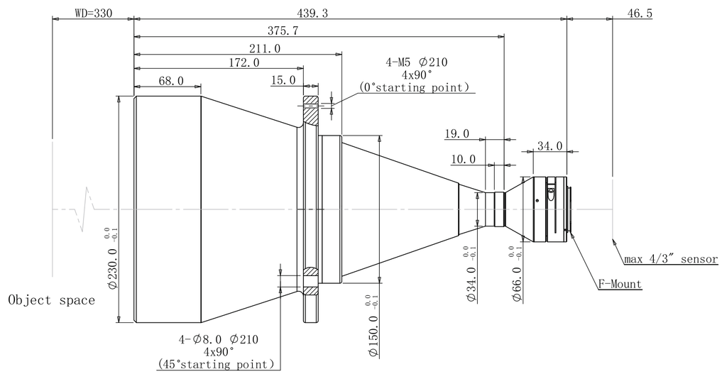 LS-TCL-2748 dimensions (mm)
