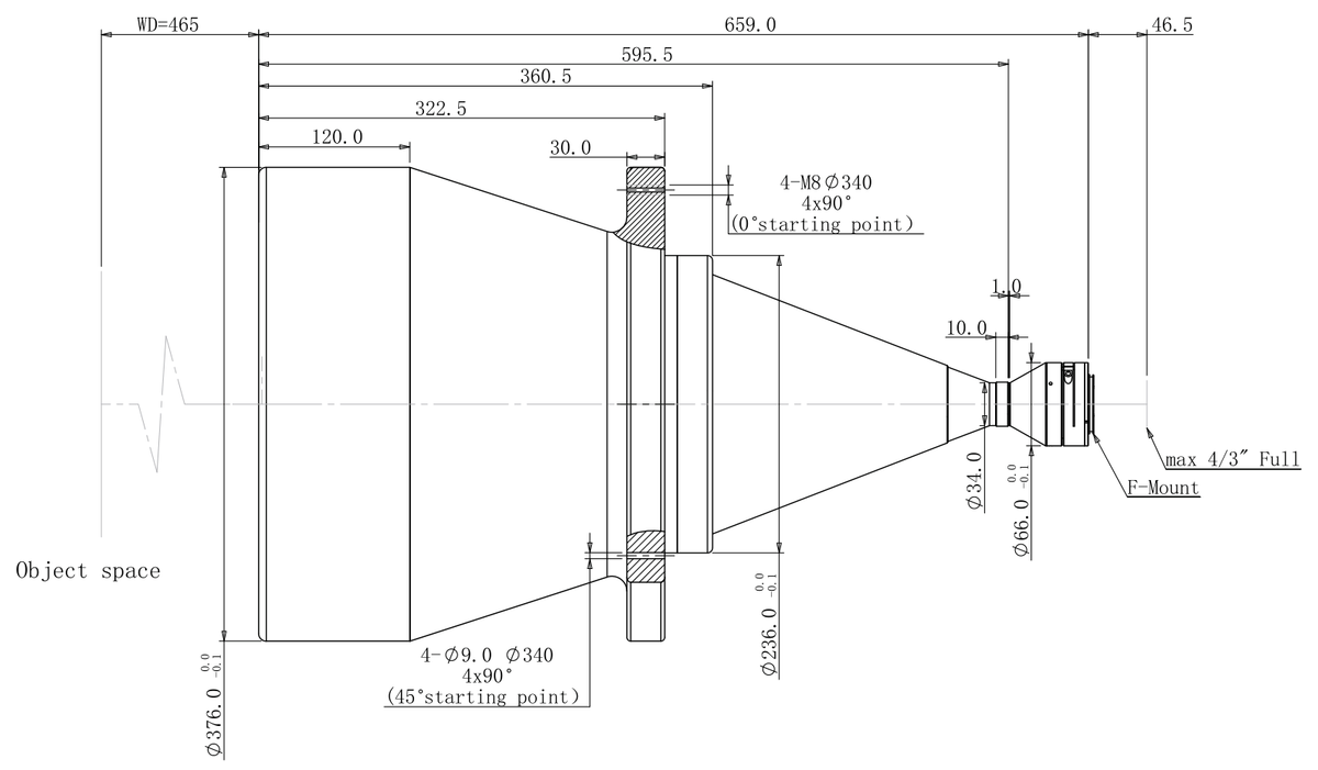 LS-TCL-2746 dimensions (mm)