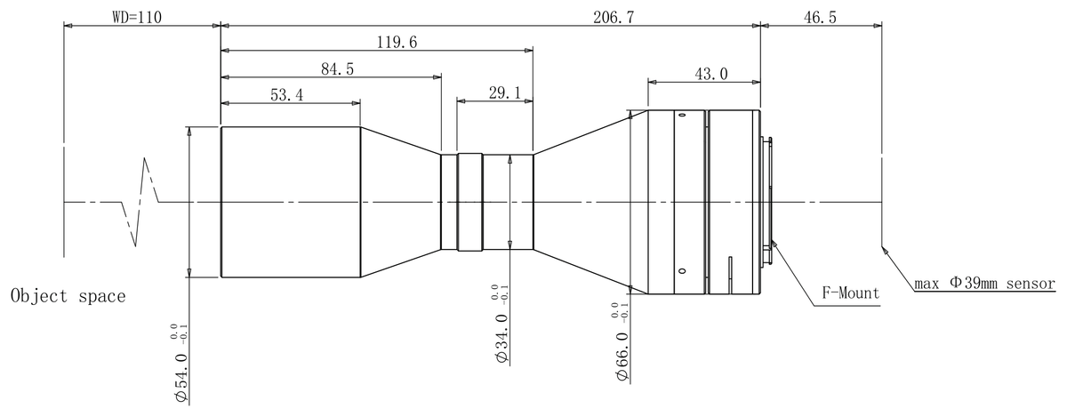 LS-TCL-2791 dimensions (mm)