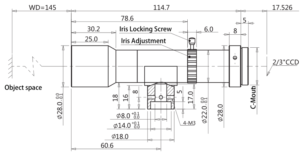 LS-TCL-2857 dimensions (mm)