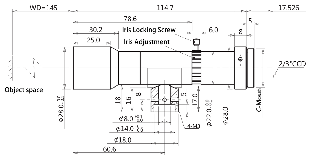 LS-TCL-2857 dimensions (mm)