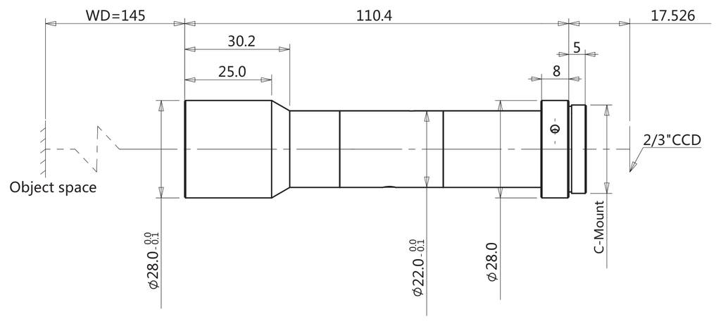 LS-TCL-2853 dimensions (mm)