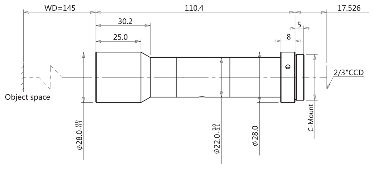 LS-TCL-2853 dimensions (mm)