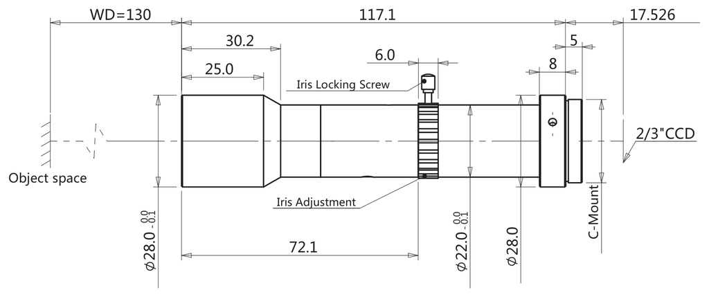 LS-TCL-2863 dimensions (mm)