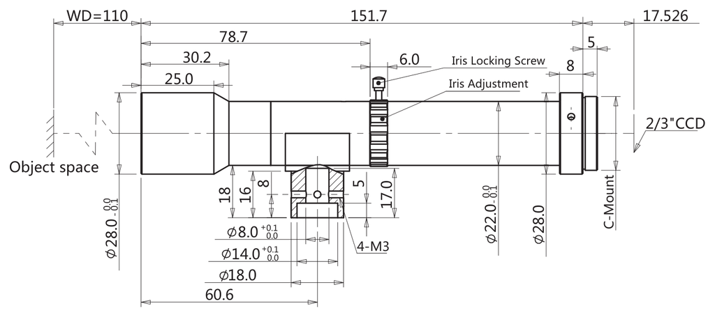 LS-TCL-2893 dimensions (mm)