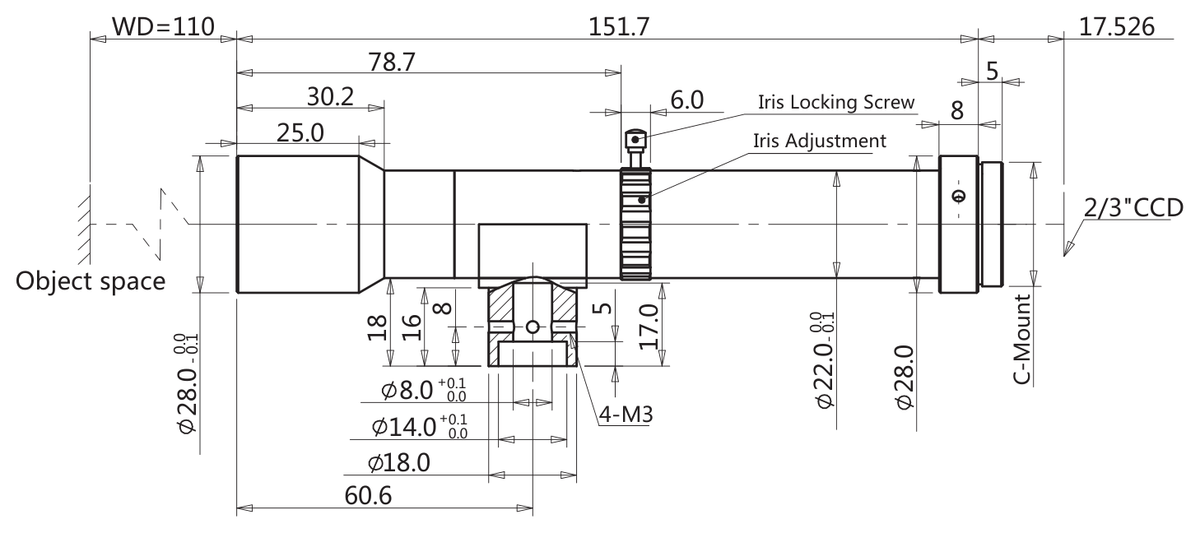 LS-TCL-2893 dimensions (mm)