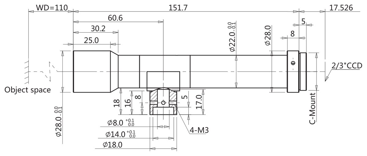 LS-TCL-2892 dimensions (mm)
