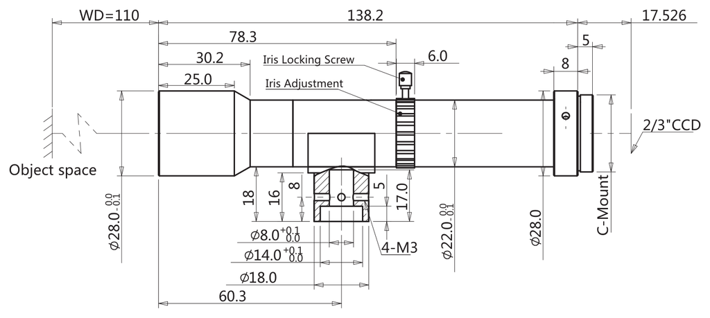 LS-TCL-2872 dimensions (mm)