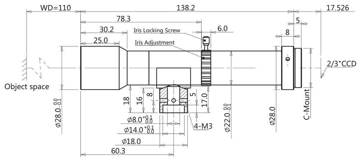 LS-TCL-2872 dimensions (mm)