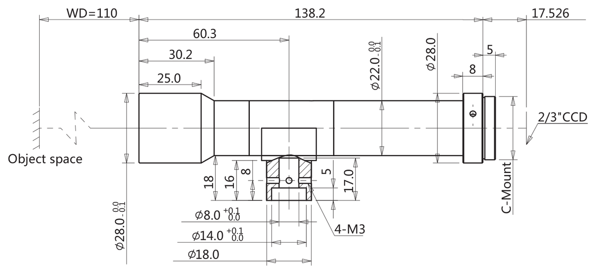 LS-TCL-2871 dimensions (mm)