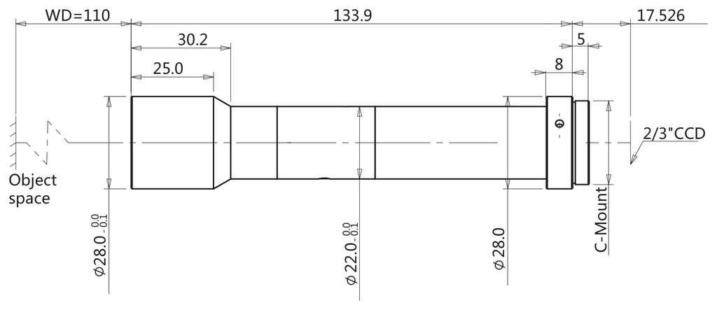 LS-TCL-2869 dimensions (mm)