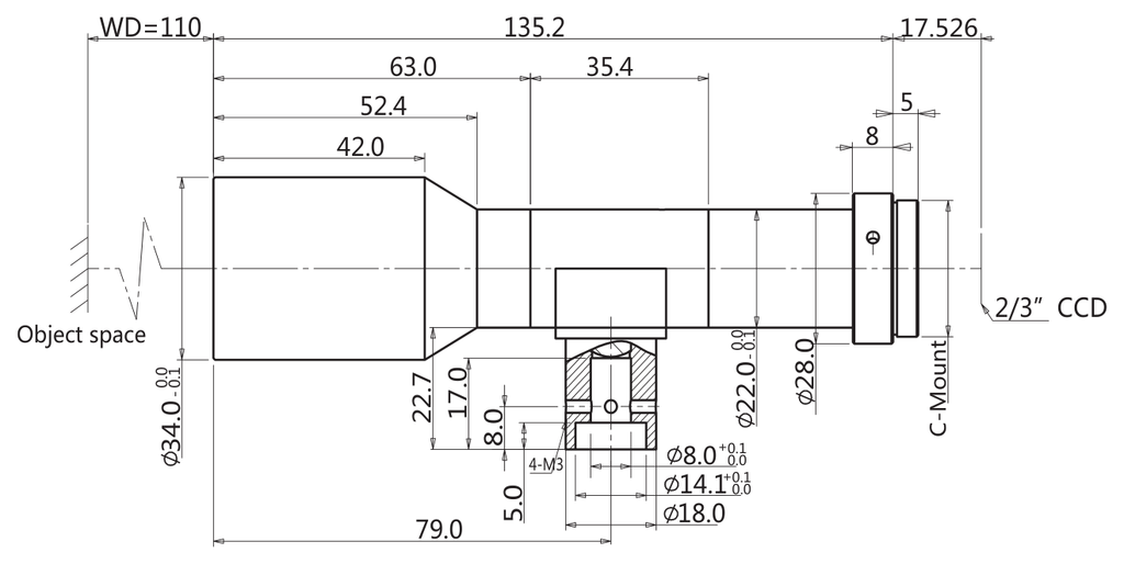 LS-TCL-2845 dimensions (mm)