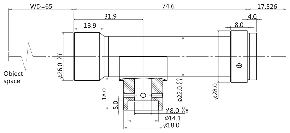 LS-TCL-2882 dimensions (mm)
