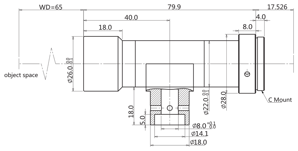 LS-TCL-2868 dimensions (mm)