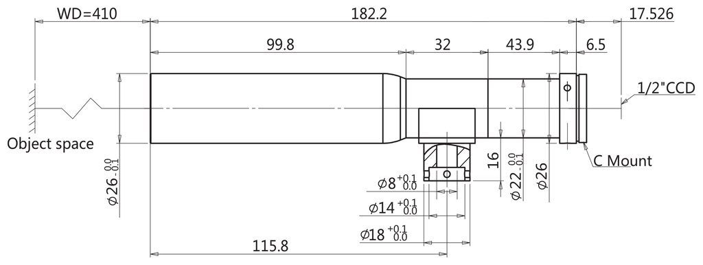 LS-TCL-2878 dimensions (mm)