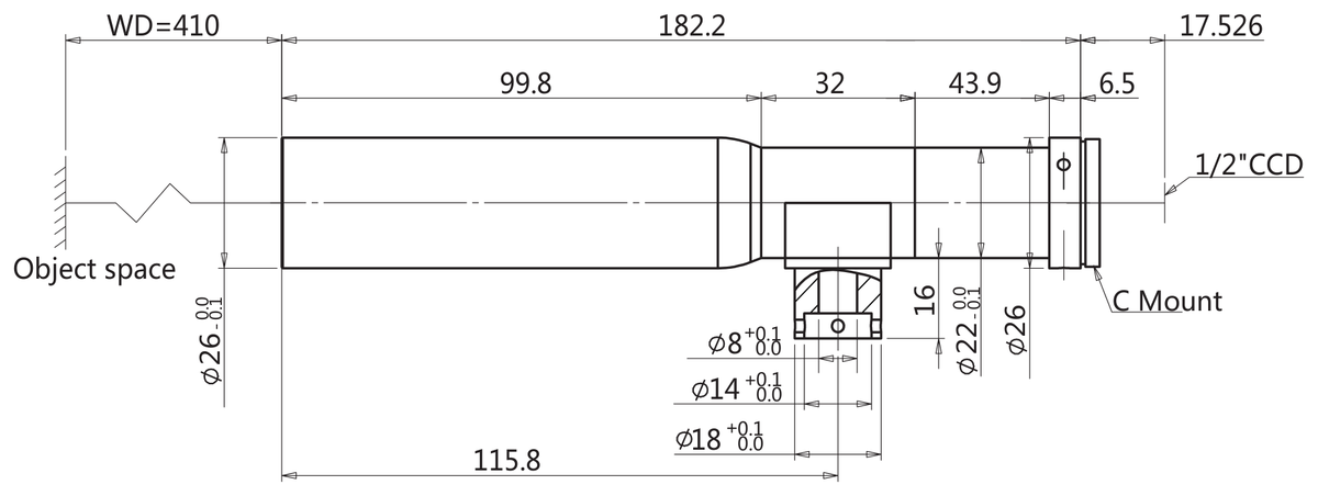 LS-TCL-2878 dimensions (mm)