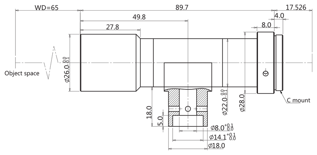 LS-TCL-2860 dimensions (mm)