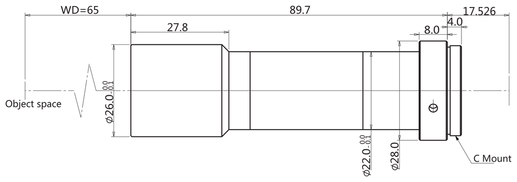 LS-TCL-2859 dimensions (mm)