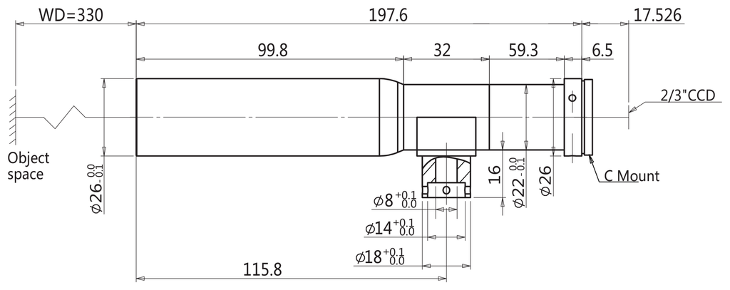 LS-TCL-2876 dimensions (mm)