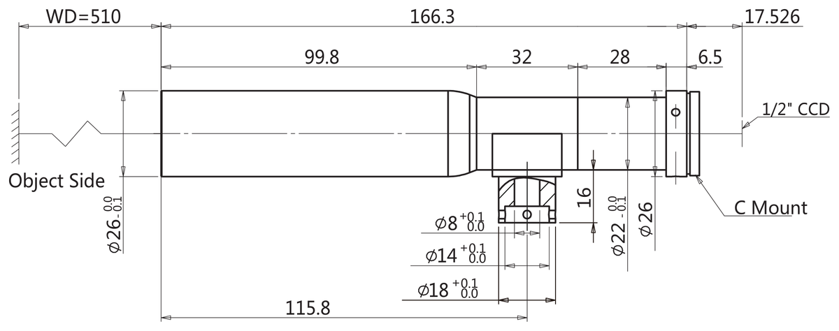 LS-TCL-2851 dimensions (mm)