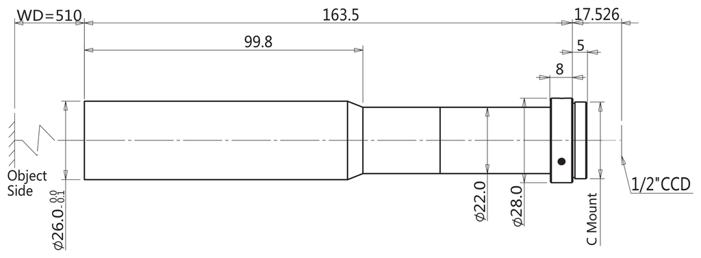 LS-TCL-2850 dimensions (mm)